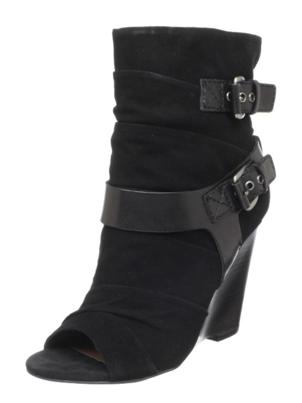 Miss Sixty Women's Peep-Toe Ankle Boot with Buckle Detail